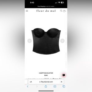 Black bustier top